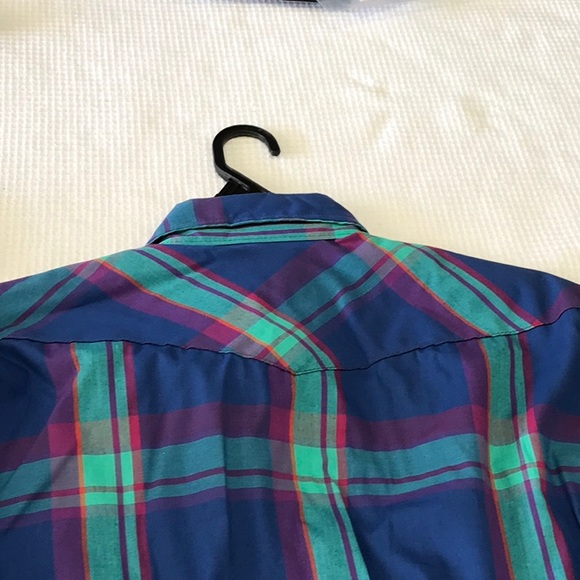 Vintage short sleeve Saddle King Western  pearl button 141/2 small regular - Picture 3 of 8